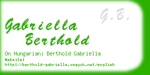 gabriella berthold business card